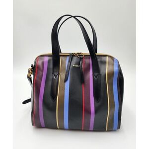 Fossil Sydney Stripe Satchel Handbag